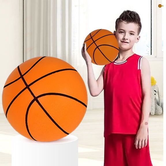 Silent Indoor Training Basketball – 3D Grooved Airless for Quiet Dribbling and Soft Foam Feel Foam for Indoor