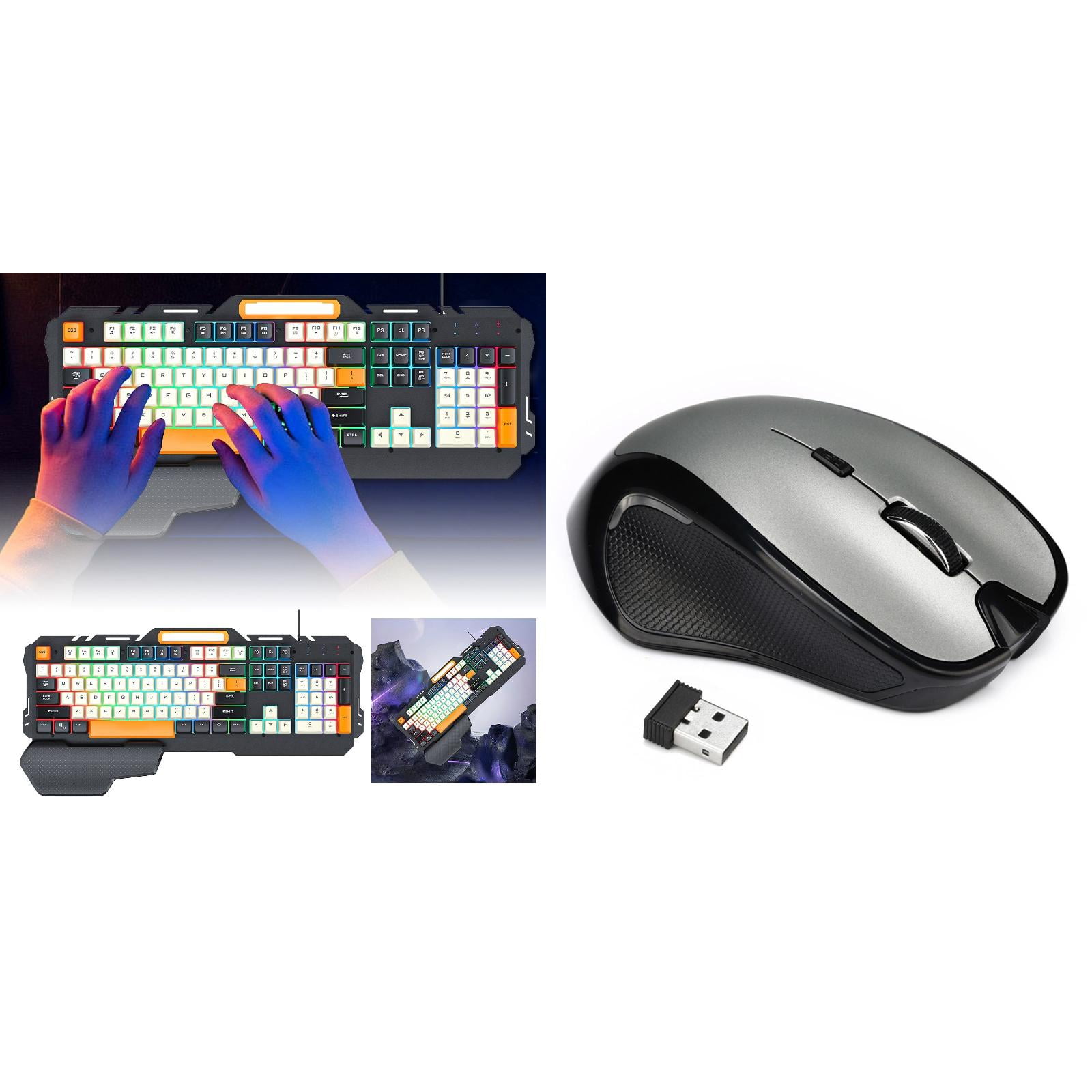 Silent Keyboard Backlit Programmable For Windows, Mac Gamer Metal