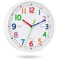 thumbnail image 1 of Silent Kids Wall Clock – Non-Ticking, Battery-Powered, Ideal for Teaching Time and Stylish Décor in Any Room - 12 Inch, 1 of 7