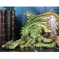 thumbnail image 1 of Silent Killer Fantasy Gothic Prowling Green Metallic Dragon Decorative Figurine, 1 of 9