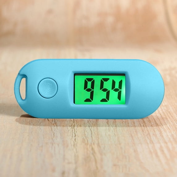 Silent Luminous Mini Portable Digital Clock – Battery-Powered, Green Glow, Compact Design for Students, Exams, Study & Work, Blue