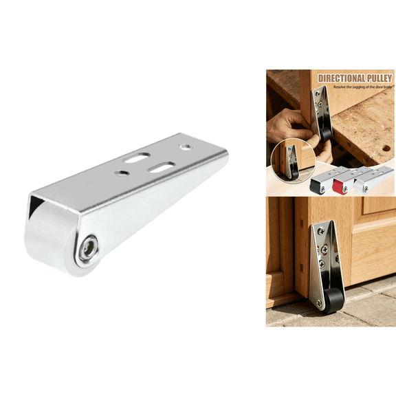 Silent Minimalist Home Barn Door Guide, Vertical Track Roller Wheel, Non Marking Linear Floor Track Caster With Extended Mount For Privacy Partition Panels, White, 1 Pack