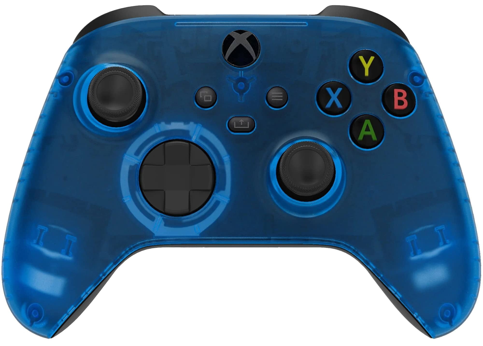 Silent Modz Custom Wireless Controller for Microsoft Xbox Series X|S, Xbox One S|X & PC (Clear Blue)