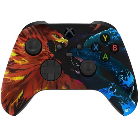 Silent Modz Custom Wireless Controller for Microsoft Xbox Series X|S, Xbox One S|X & PC (Fire Eagle vs Ice Snake)