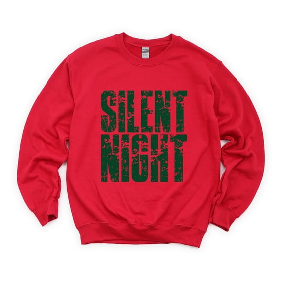Silent Night Block Distressed - Women's Graphic Sweatshirt