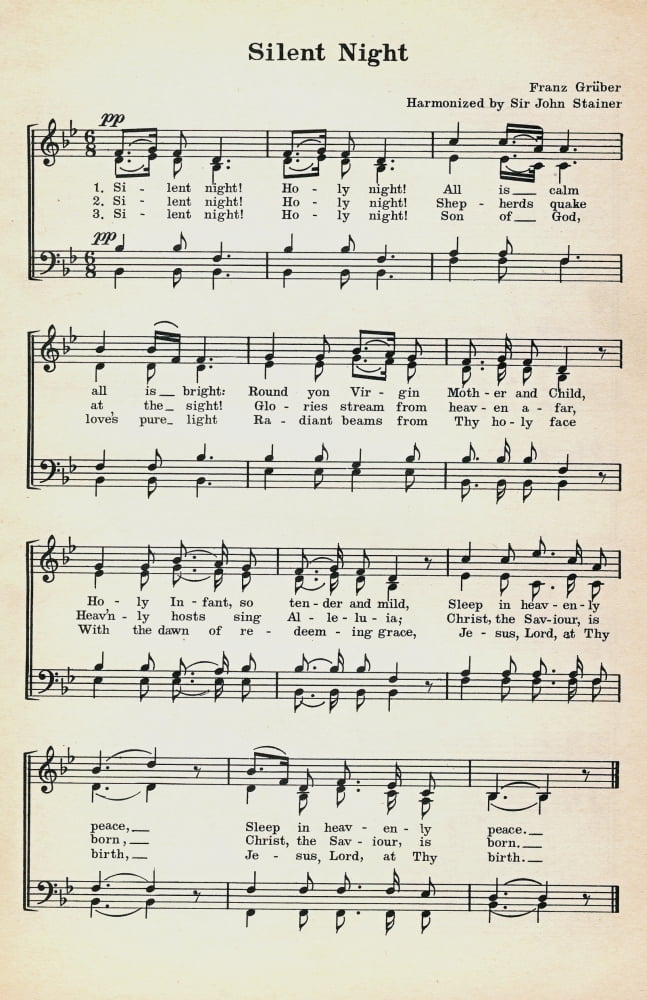 Silent Night Gruber & Mohr NoÔø?ls A Collection of Christmas Carols 1932 Canvas Art - (24 x 36)