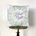 thumbnail image 1 of Silent Night Leaf Wreath | Throw Pillow | Christmas Pillow | Home Decor | Christmas Throw Pillows | Home Decor Modern | Farmhouse Decor, 1 of 6