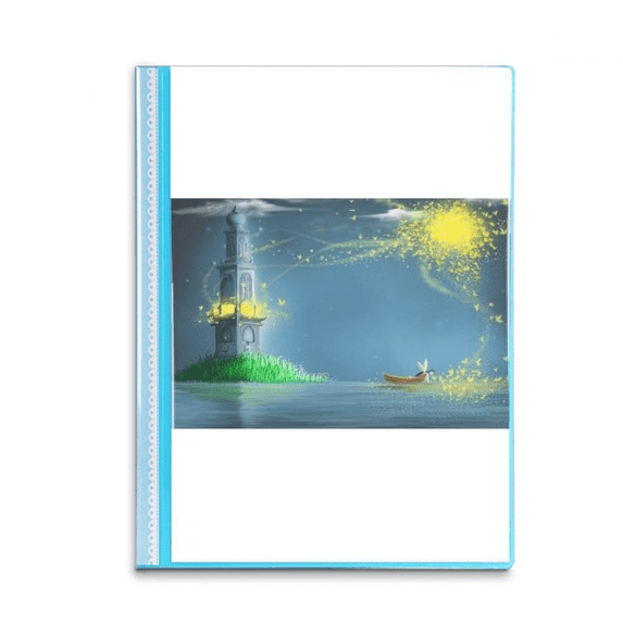 Silent Night Lighthouse Fairy Fuying Painting Book Sheet Protectors Portfolio Binder Folder
