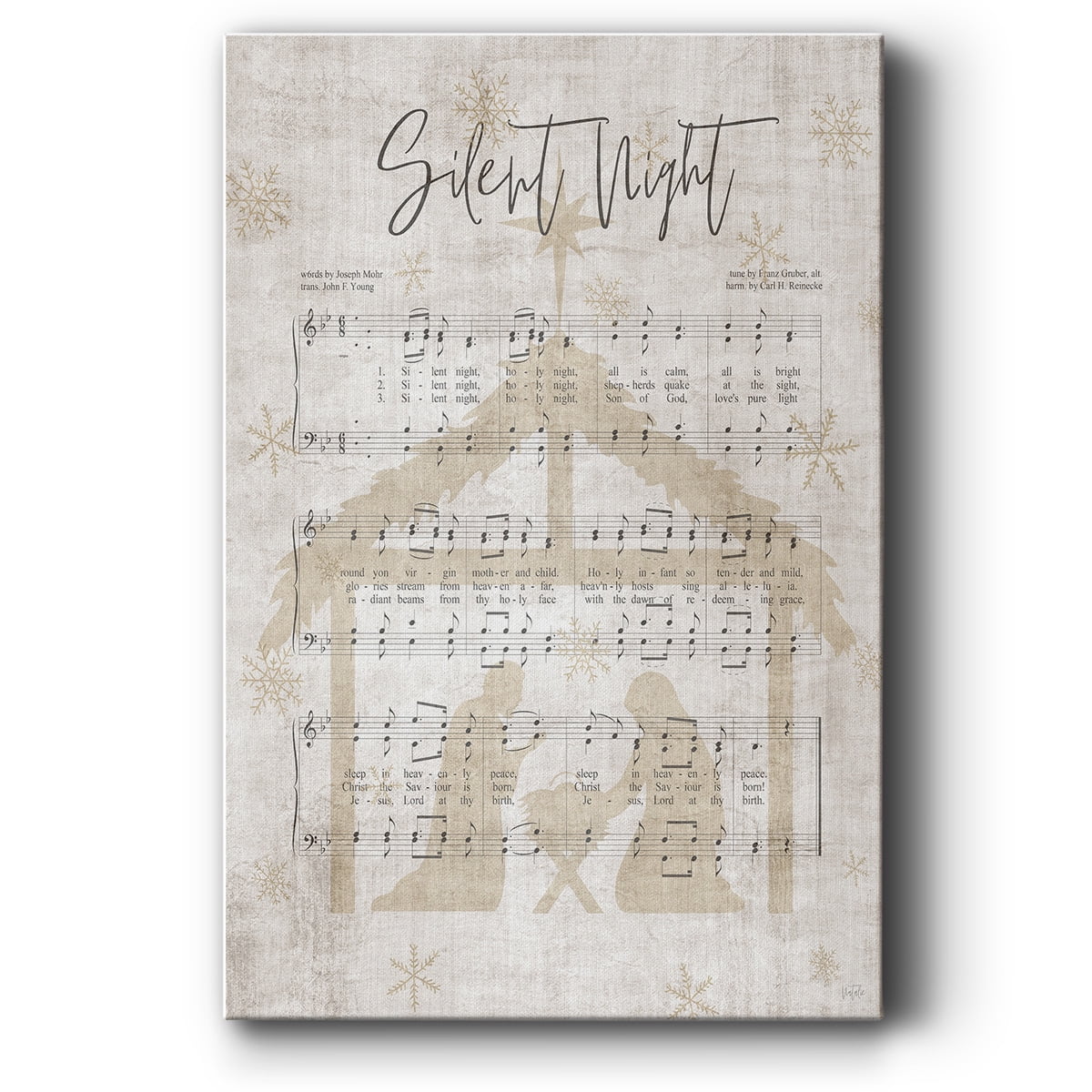 Silent Night Song Sheet- Gallery Wrapped Canvas