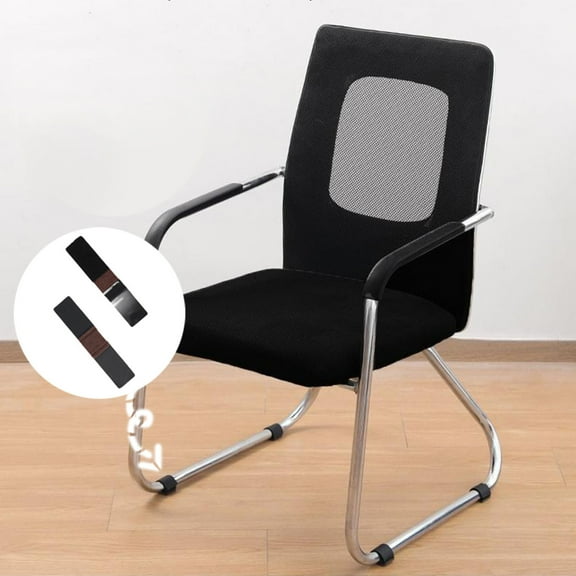 Silent Non-Slip Chair Foot Mat | Durable Odorless Nylon Pad | Hook-and-Loop Fastener | Noise Reduction for Home Office Library | Fits Metal Wood Plastic Legs | 14.6 x 3 cm