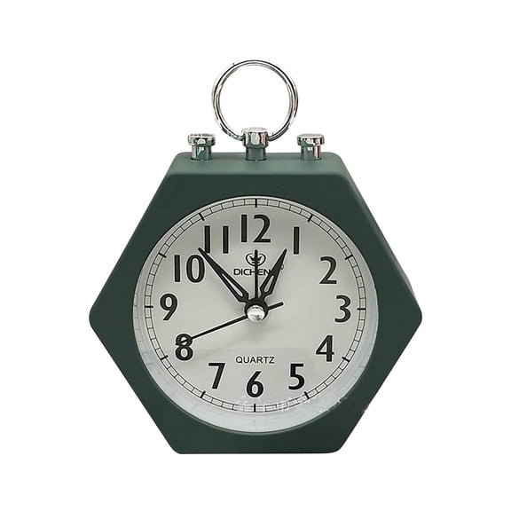 Silent Non‑Ticking Bedside Alarm Clock, Fashion Compact Portable Wake‑Up Clock for Teens Office Workers Home Travel, AA Battery Operated (Battery Not Included)