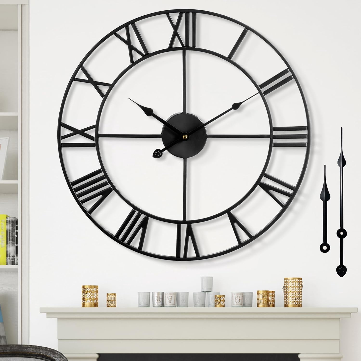 Large Roman Numeral Wall Clock