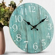 Silent Non Ticking Wall Clocks Battery Operated, Themed Clock for Bathroom Kitchen Home Office Living Room Bedroom