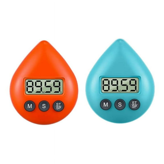 Silent Non Ticking Waterproof Shower Timer Magnetic Back Battery Operated Digital Timer Small Size Cute Timer