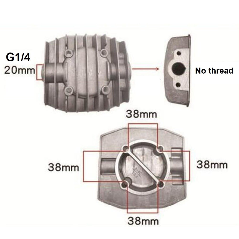 Silent OilFree Air Compressor Air Pump Parts Cylinder Head Replacement