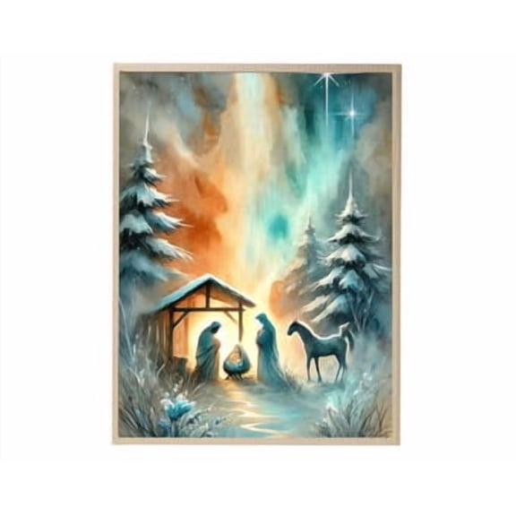 Silent Peace Bethlehem Nativity Poster, Poster Home Decor, Poster Only