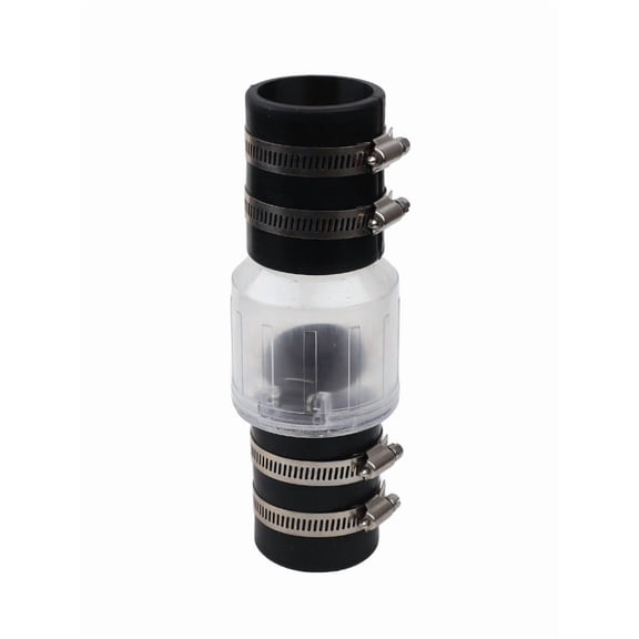 Silent Pump Check Valve Spring-loaded baffle prevents sewage backflow with Clamp