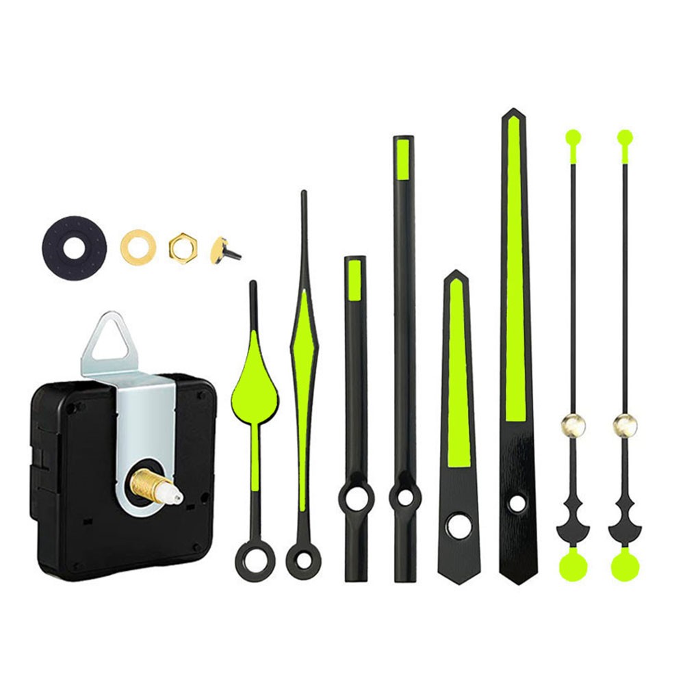 Silent Quartz Clock Mechanism Kit Long Shaft Fluorescence Clock Motor