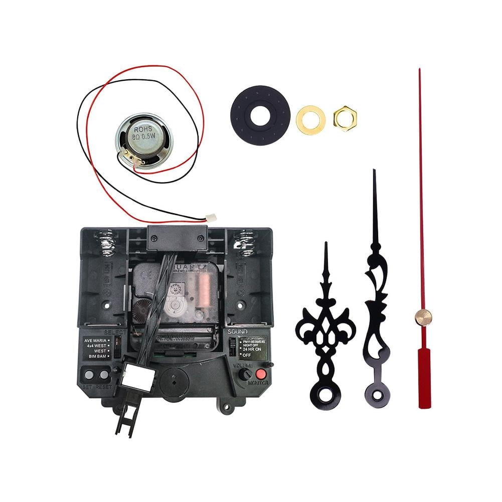 Silent Quartz Clock Movement with Music Chime Box, DIY Wall Clock Repair Kit for Personalized Pendulum Clocks