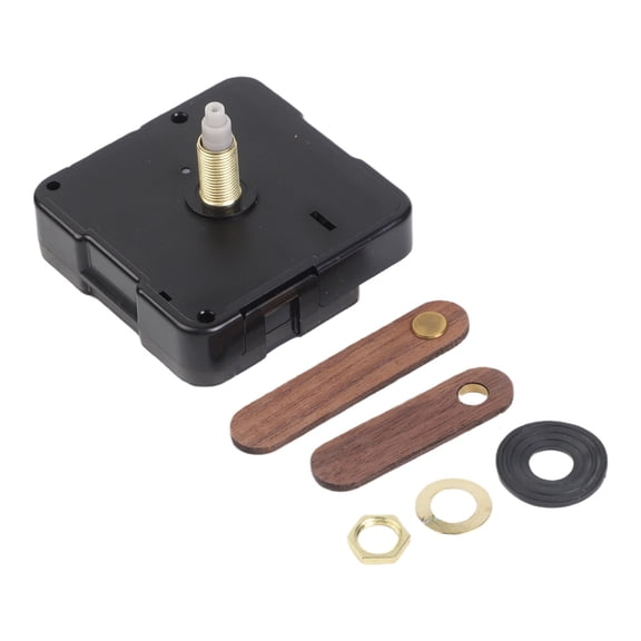 Silent Quartz Clock Movement with Wooden Pointer for DIY Clock Repair and Hand Replacement Suitable for Various Clocks