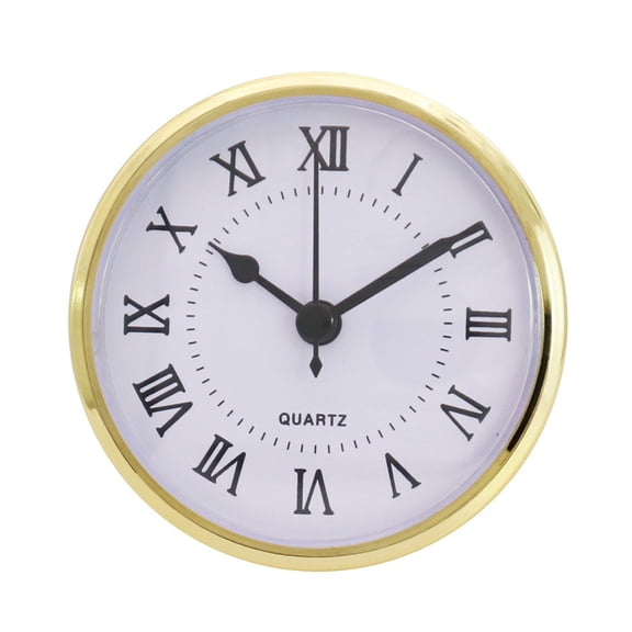 Silent Quartz Wall Clock Gold Round Home Clock for Living Room, Office, Bedroom, Hotel, No Ticking