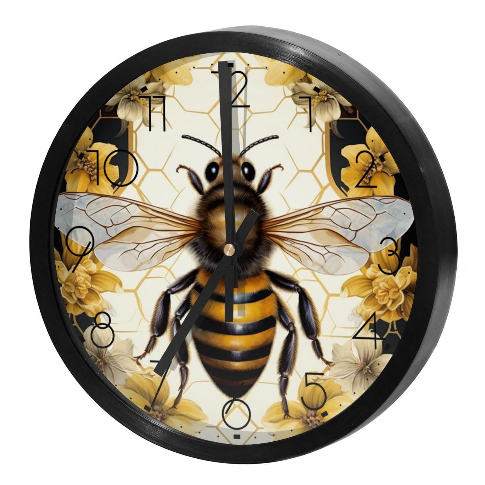 Silent Round Digital Wall Clock 9.8 Inch Easy ReadBattery Operated Non