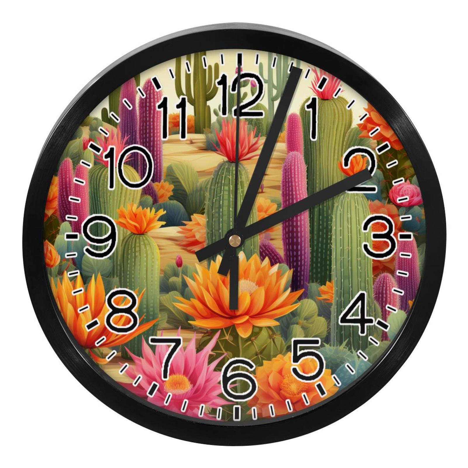 Silent Round Digital Wall Clock Modern Silent Non-Ticking Clock for ...