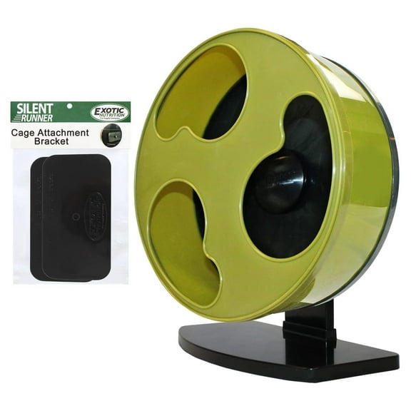Silent Runner 12" Wide + Cage Attachment - Silent, Fast, Durable Exercise Wheel - Sugar Gliders, Degus, Rats, Hedgehogs, Prairie Dogs & Small Pets