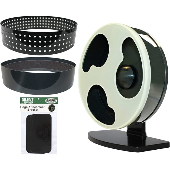 Silent Runner Glow Wheel - 12" Regular - Exercise Wheel (Wheel + Autoclean Track + Sandy Track + Attachment)