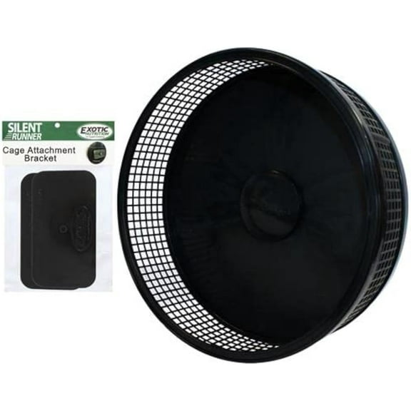 Silent Runner Pro | Sugar Glider Exercise Wheel (Black with Attachment)