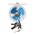 thumbnail image 1 of Silent Semi Enclosed Metal Car Fan 12V/24V Strong Wind Auto Head Shaking, 1 of 9