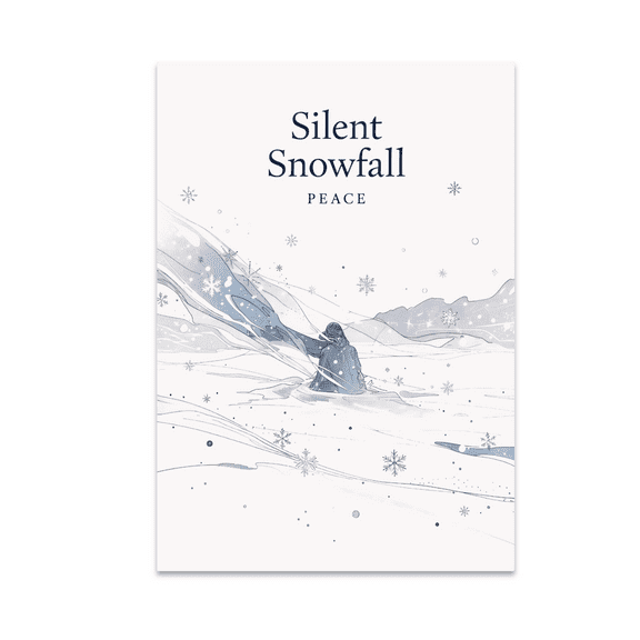 Silent Snowfall Peace - Winter Decor - 13x19 Poster Print