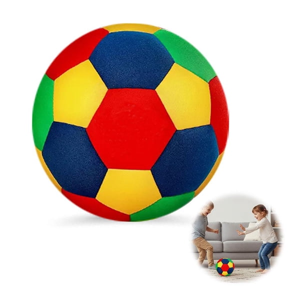Silent Soccer Ball for Indoor Practice - Size 4 Quiet House Soccer Ball with Realistic Bounce Soft Rubber & Polyester Training Soccer-Ball for Juggling, Dribbling, Home Use - Inflatable