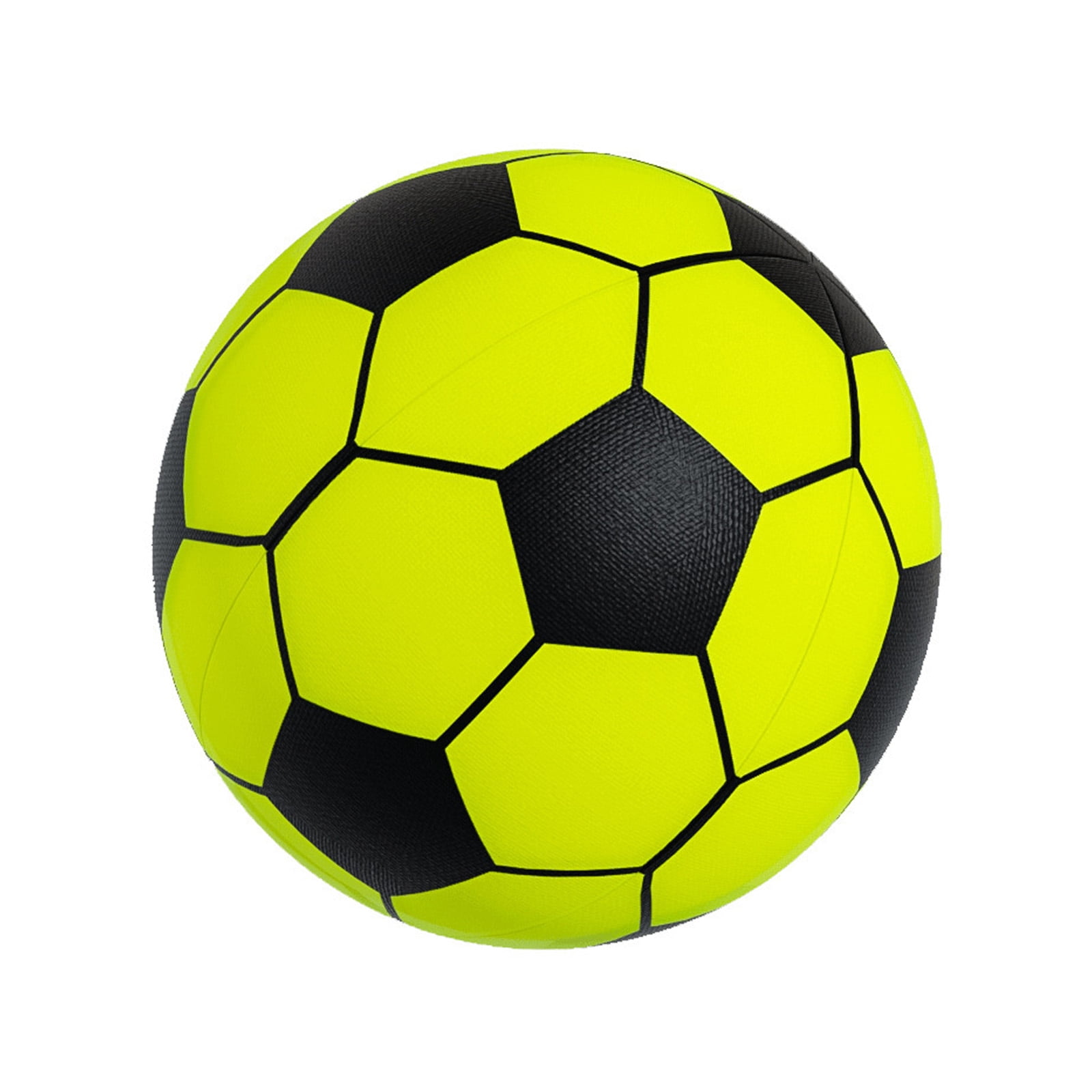 Silent Soccer Ball Indoor Soft Foam Football with Noise Reduction PU Material for Skill Training Quiet Game Play and Home Exercise, Fluorescent Black 8 Inch