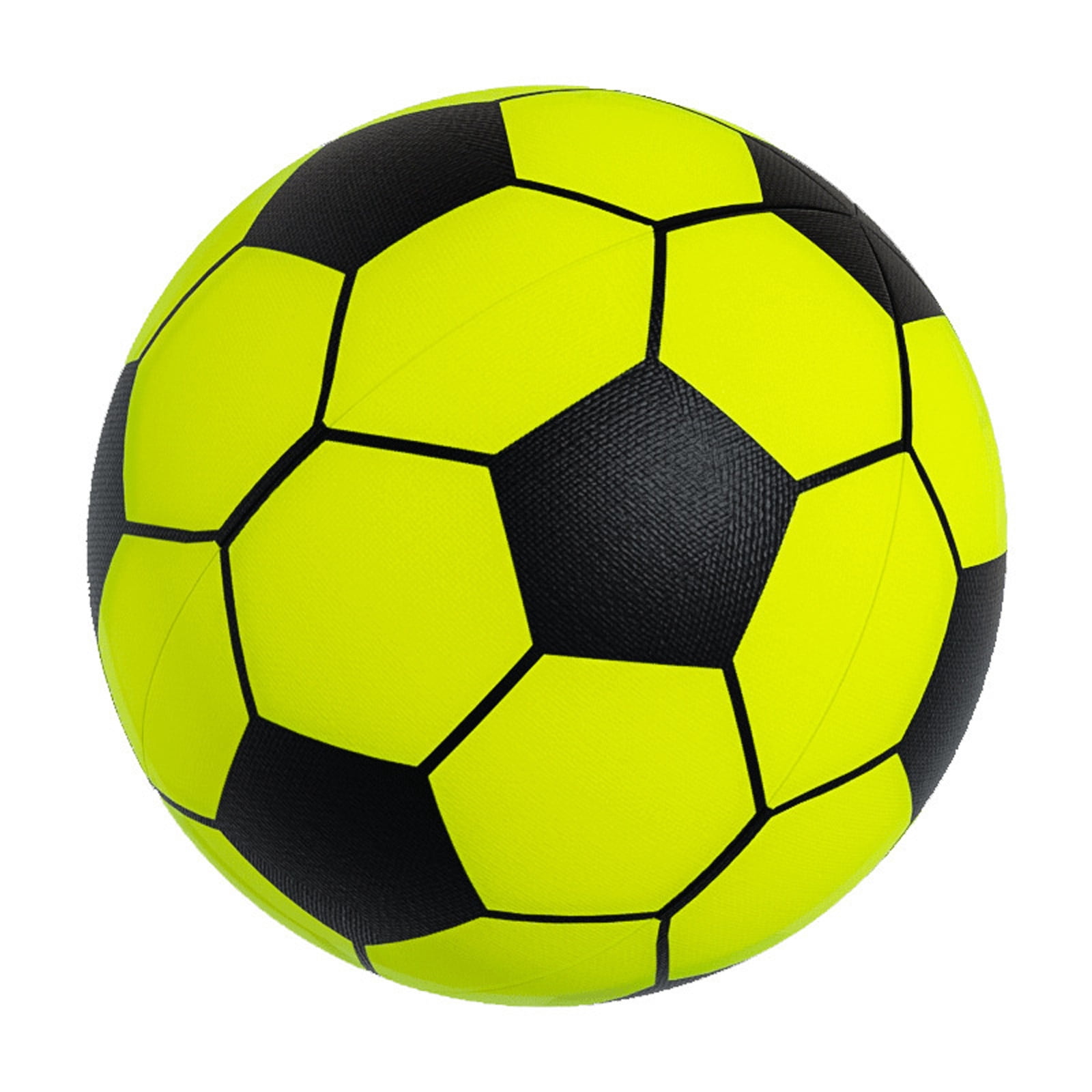 Silent Soccer Ball Indoor Soft Foam Football with Noise Reduction PU Material for Skill Training Quiet Game Play and Home Exercise, Fluorescent Black 9 Inch