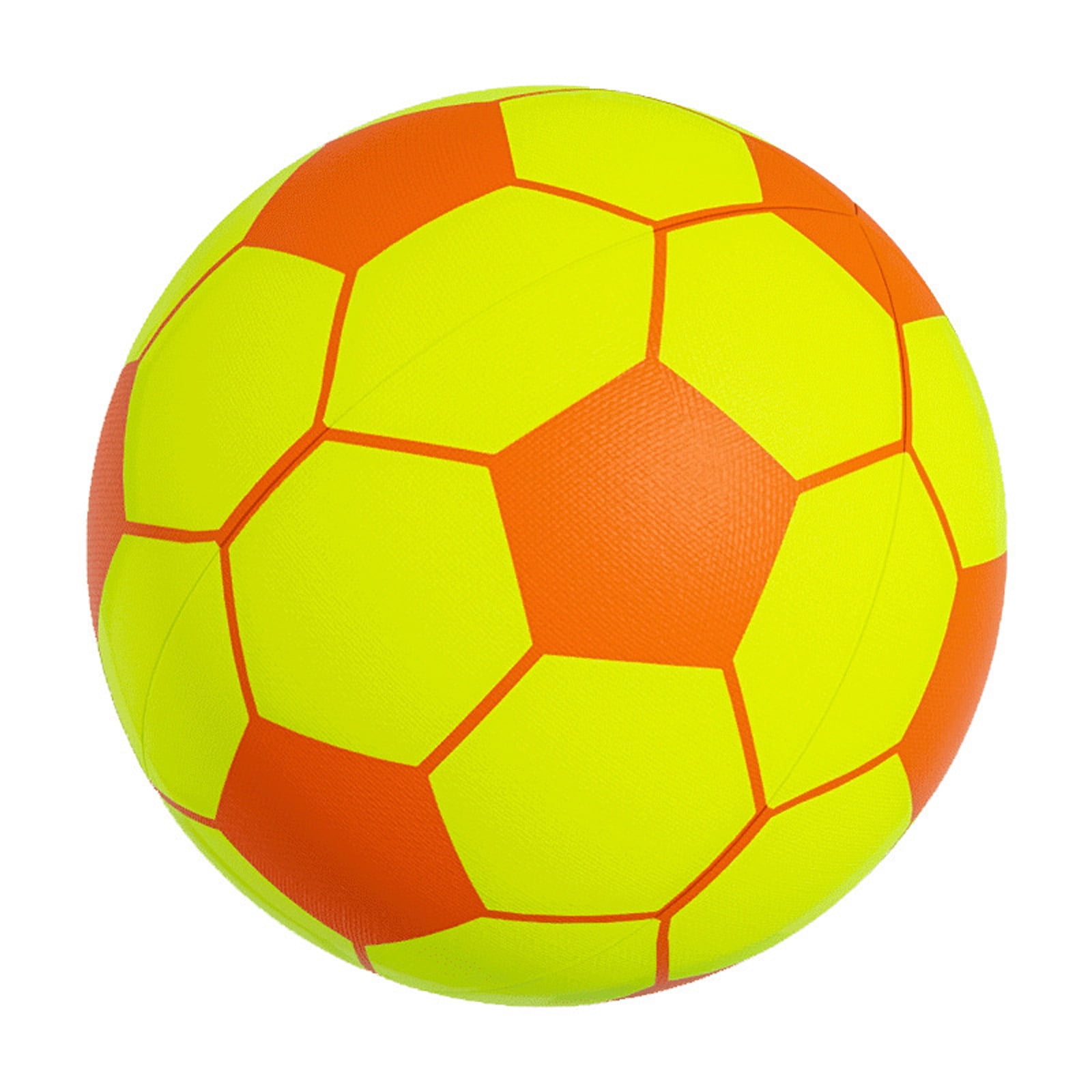 Silent Soccer Ball Indoor Soft Foam Football with Noise Reduction PU Material for Skill Training Quiet Game Play and Home Exercise, Fluorescent Orange 9 Inch