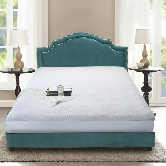 Silent Soft Premium Viscose Waterproof Hypoallergenic Mattress Protector - White Queen