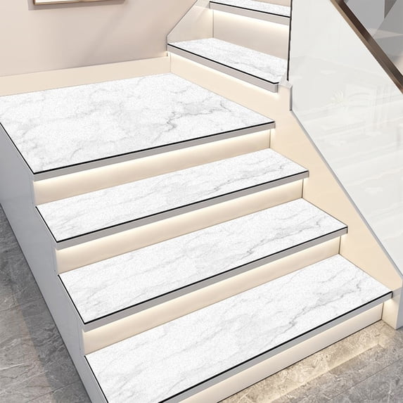 Silent Thickened Self- Stair Step Mat, Non-Slip Solid Color Polyester Carpet Sticker for Wooden Steps, Noise-Reduction Stair Blanket, Washable, 26x65cm, Multicolor, 1 Pack