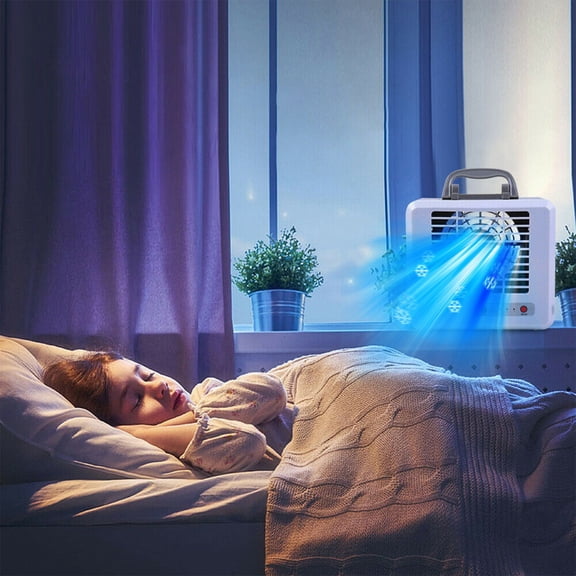 Silent USB Rechargeable Mini Desktop Cold Fan, 3 Speed Adjustable Ice Crystal Chiller Fan, Portable Handle Air Conditioning Fan, Quiet Humidifying Cooling Fan for Home, Office Use, 7.5x2.1x6.8in