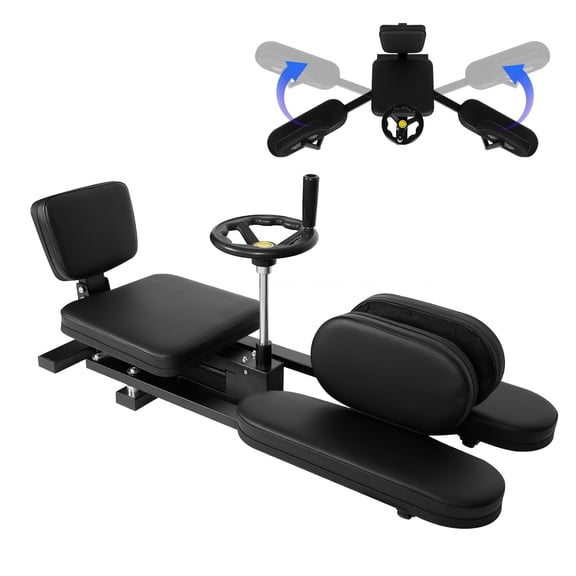 Silent Universal Wheels Stable Split Trainer, Ergonomic Backrest Leg Stretcher, Heavy Duty Steel Stretch Machine for Gym & Dance Studio