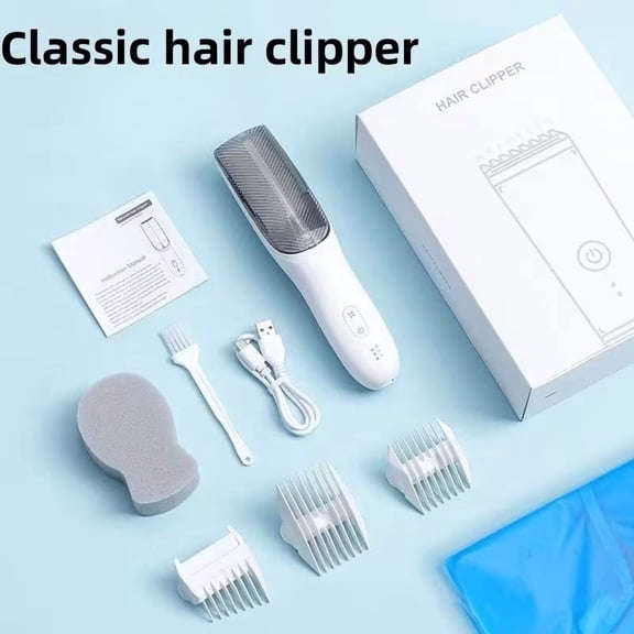 Silent Vacuum Hair Clipper for Men, Ultra-Quiet Cordless Grooming Tool with Ceramic Blade