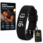Silent Vibrating Alarm Clock Wristband for Heavy Sleepers, Wearable Vibration Watch for Deaf & ADHD, 8 Alarms, Countdown Timer, Pedometer & Sleep Tracker, Partner-Friendly Wake Up Bracelet