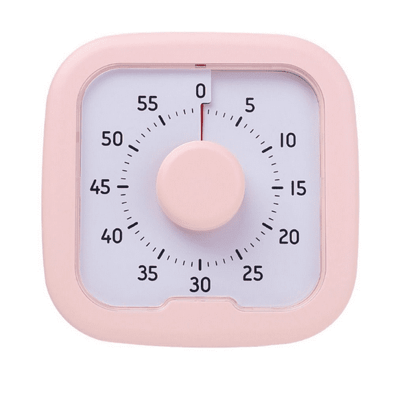 Silent Visual Timer 60-Minute Stopwatch Alarm Clock Countdown Timer with Stand Visualization Kitchen Cooking Timer Pink