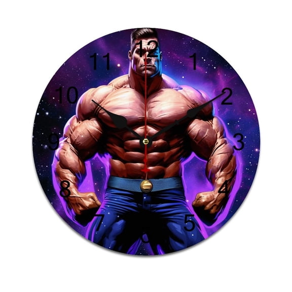 Silent Wall Clock 25cm/9.84in Round Wall Clock Hero Hanging Clock for Home Living Room Bedroom Kitchen Non Ticking Battery Operated Living Room Mute Clock