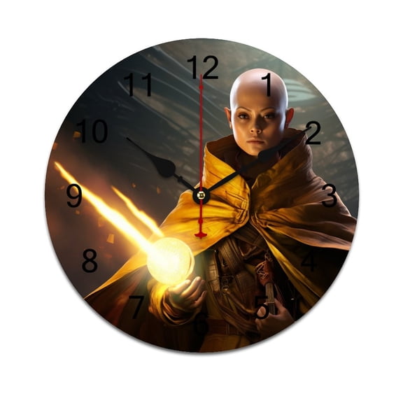 Silent Wall Clock 25cm/9.84in Round Wall Clock Magic Hanging Clock for Home Living Room Bedroom Kitchen Non Ticking Battery Operated Living Room Mute Clock