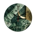 thumbnail image 1 of Silent Wall Clock 25cm/9.84in Round Wall Clock Green Gold Marble Modern Luxury, Hanging Clock for Home Living Room Bedroom Kitchen Non Ticking Battery Operated Living Room Mute Clock, 1 of 5
