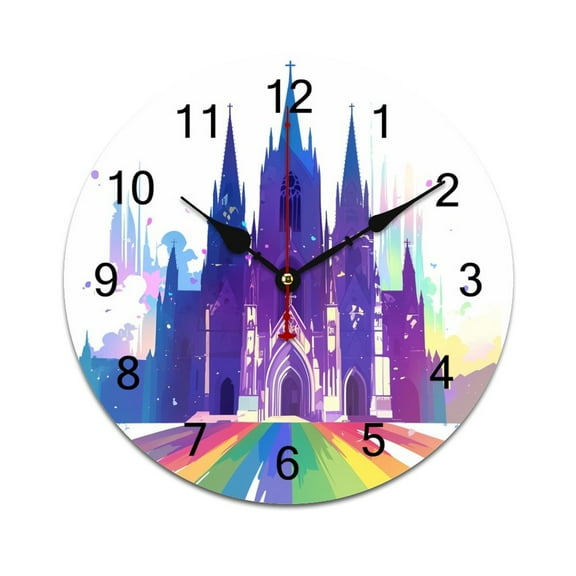 Silent Wall Clock 34cm/13.39in Round Wall Clock 1qvfibq8 Hanging Clock for Home Living Room Bedroom Kitchen Non Ticking Battery Operated Living Room Mute Clock