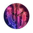 thumbnail image 1 of Silent Wall Clock 40cm/15.75in Round Wall Clock Neon Cactus Hanging Clock for Home Living Room Bedroom Kitchen Non Ticking Battery Operated Living Room Mute Clock, 1 of 5