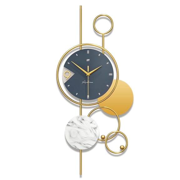 Silent Wall Clock, Large Metal Wall Clocks Decor, Modern Silent Wall Clock, Wall Clock without Ticking Noise, Wall Decoration, for Living Room Cafe Bedroom, 78*38CM