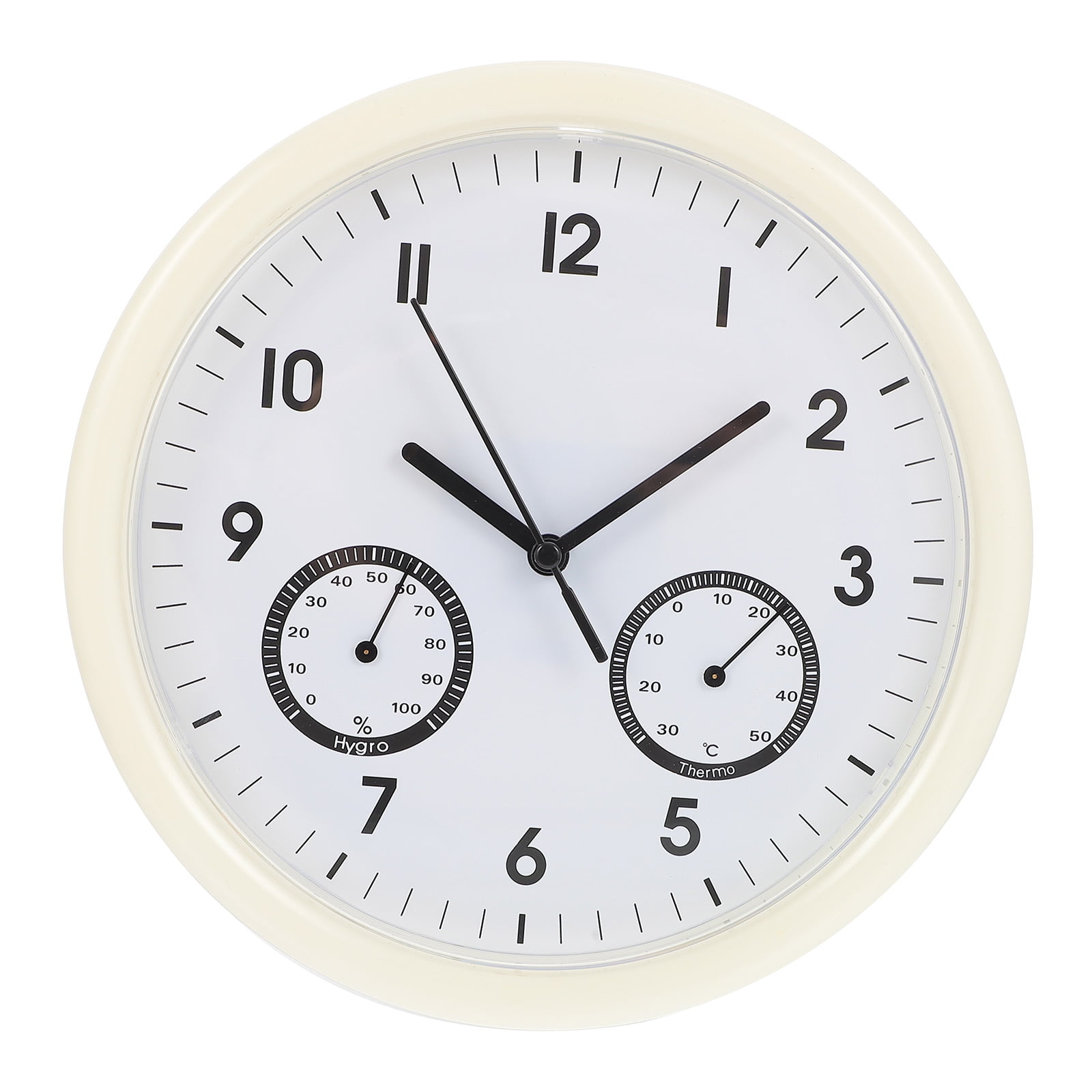 Silent Wall Clock Quiet Sweep Movement Wall Clock with Thermometer